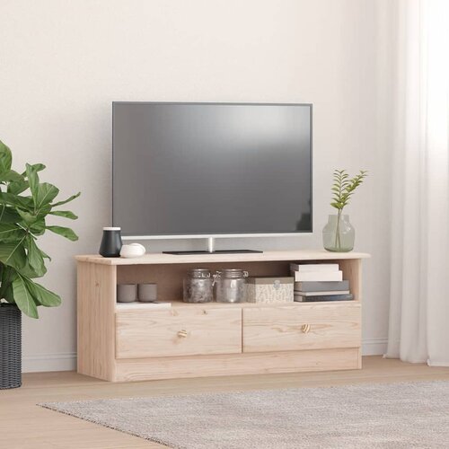 vidaXL TV omarica s predali ALTA 100x35x41 cm trdna borovina Cene