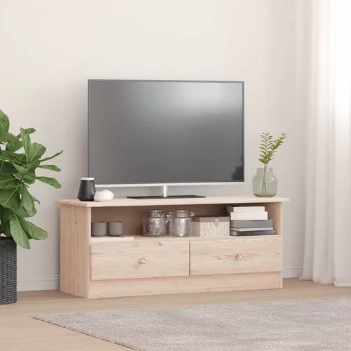 vidaXL TV omarica s predali ALTA 100x35x41 cm trdna borovina