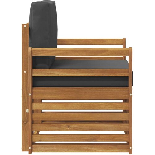  Set vanjskih sofa s jastukom Prirodna 75 5 x 63 x 73 cm - Prirodno i antracit Zakrivljeni Slike