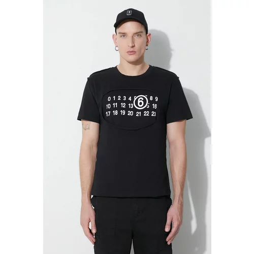 MM6 MAISON MARGIELA Pamučna majica T-Shirt za muškarce, boja: crna, s tiskom, S62GD0165