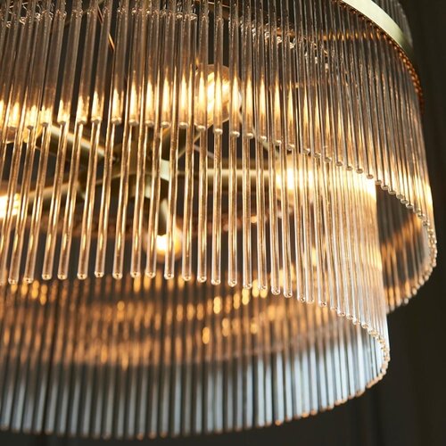  Endon 99166 - Luster na lancu MARIETTA 5xE14/7W/230V mesing/prozirno Slike
