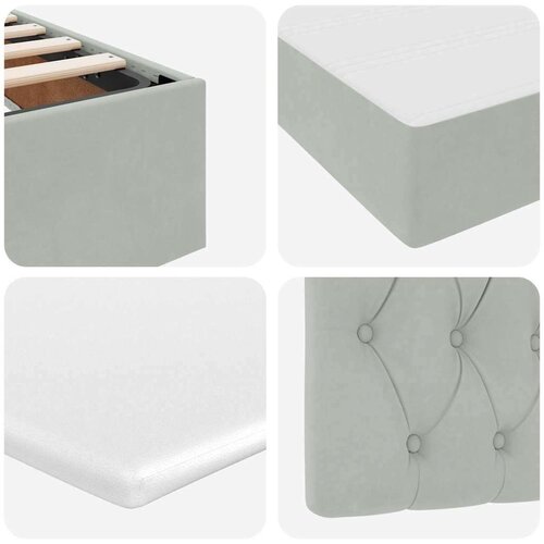  Krevet s od storage s madracem Svijetlo siva 90 x 200 cm Bar&amp;scaron;un Slike
