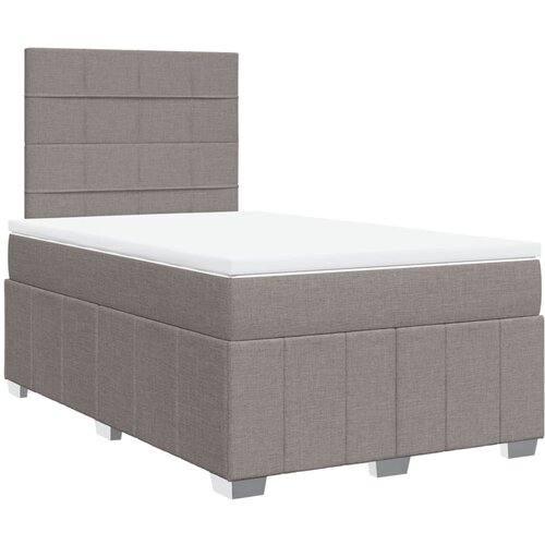 vidaXL Box spring postelja z vzmetnico taupe 120x200 cm blago, (21308871) Cene