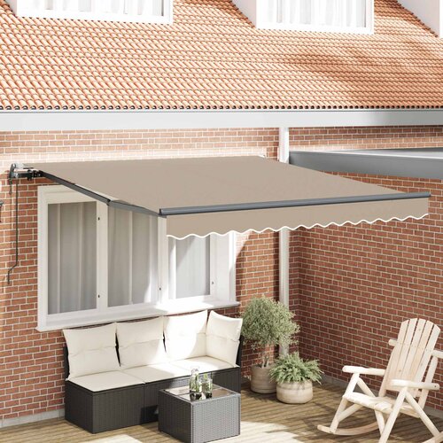  Skrovita tenda Bež 300 x 250 cm Tkanina i Aluminij Cijene