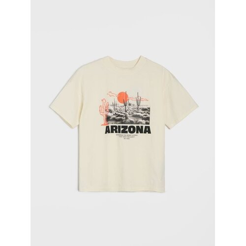 Sinsay Pamučna majica s natpisom Arizona Cijene