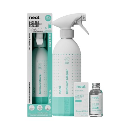 Neat Antibakterijsko čistilo za kopalnico, set - Sage & Mint Cene