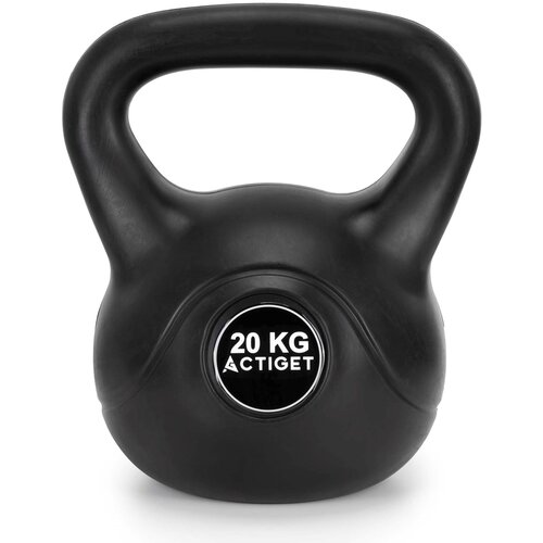 springos Kettlebell za vaje, 20 kg uteži, kettlebell za trening ABS, črna žoga, (5000136404) Cene