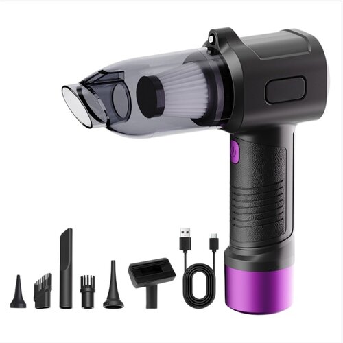 INF Brezžični ročni sesalnik za avto z izpihom, sesanjem in LED lučjo Purple, (5000505666) Slike