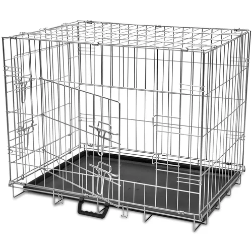 vidaXL Sklopivi metalni kavez za pse L