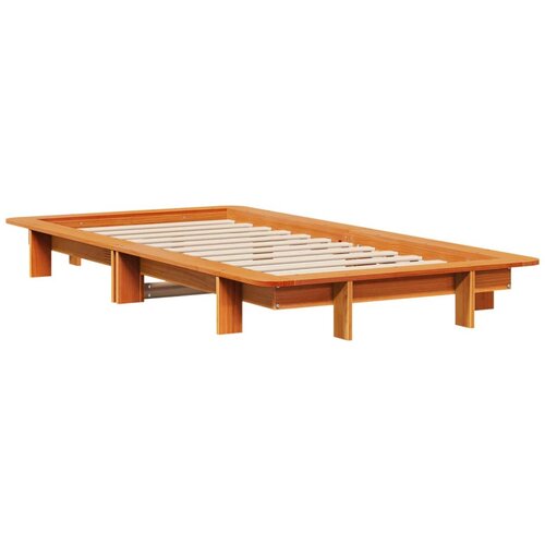 VidaXL Posteljni okvir medeno rjav 90x190 cm trdna borovina, (21292555) Slike
