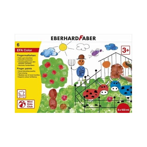 Eberhard Faber Prstne barve, 6-delni komplet Slike