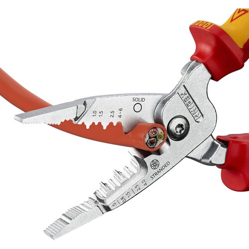 Knipex 1000V vde izolovana kombinovana električarska kle&amp;scaron;ta za skidanje izolacije 200mm (13 76 200 me) Slike