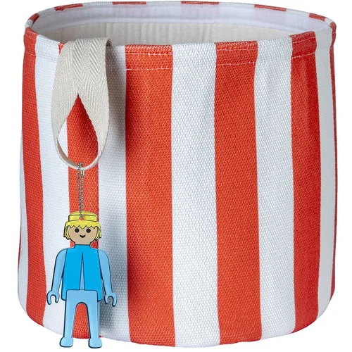 Playmobil Crvena tekstilna dječja kutija za pohranu ø 30x28 cm Stripes –