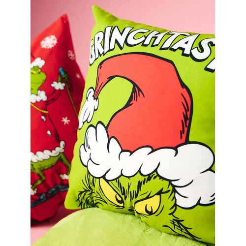 Sinsay Pamučne navlake za jastuk s božićnim motivom 2 komadak Grinch Slike