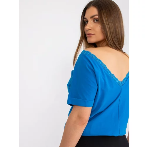 Fashion Hunters Dark blue blouse from Salma RUE PARIS