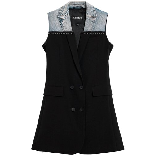 Desigual Obleka moder denim / črna Cene
