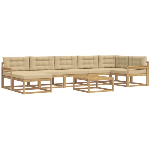  Set vanjskih sofa 8 kom. Bijela i bež 79 x 79 x 73 cm Slike