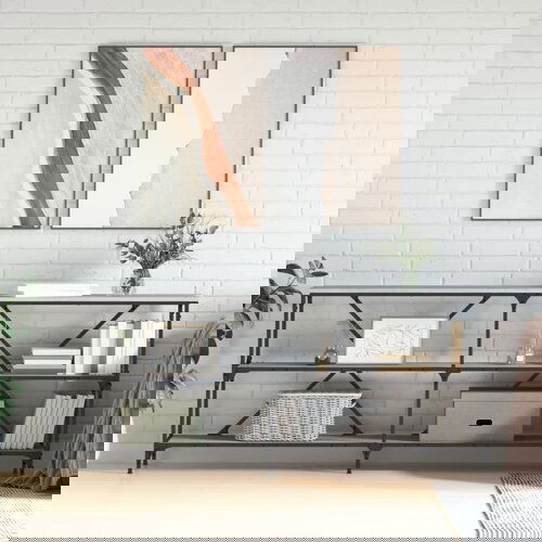 VidaXL Konzolni stol boja hrasta sonome 180x30x75 cm od drva i željeza Slike
