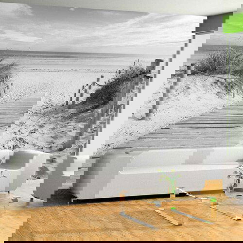  Samoljepljiva foto tapeta - On the beach - black and white 294x210 Slike
