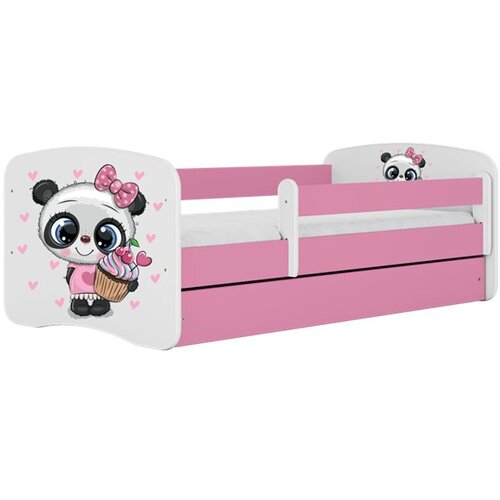 HAPPYKIDS Dječji krevet Dreamy panda 140x70 bez madraca s ladicom Rozičasta Cene