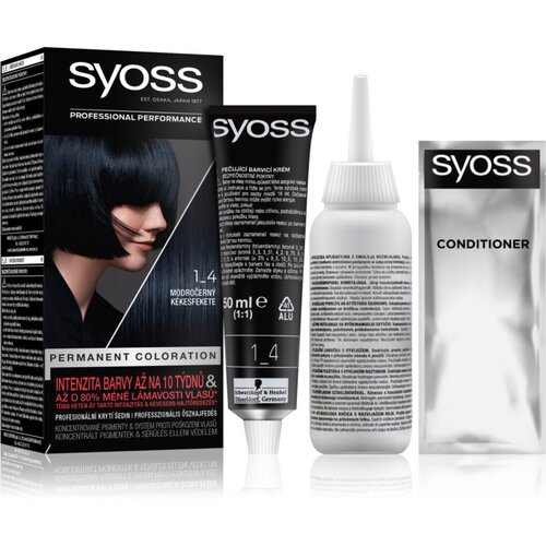 Syoss Color permanentna barva za lase odtenek 1-4 Blue Black Cene