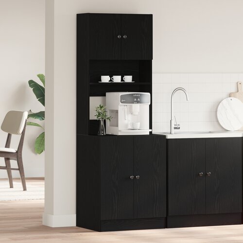 VidaXL Kuhinjski ormar Crni hrast 60x50x180 cm Konstruirano drvo Slike