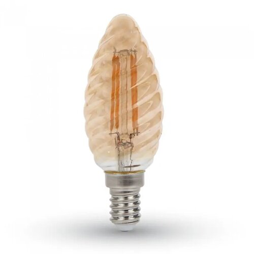 V-tac LED sijalica E14 4W 2200K sveća filament amber staklo Slike