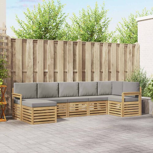  Set vanjskih sofa 6 pcs Bijela i svijetlosiva Cijene