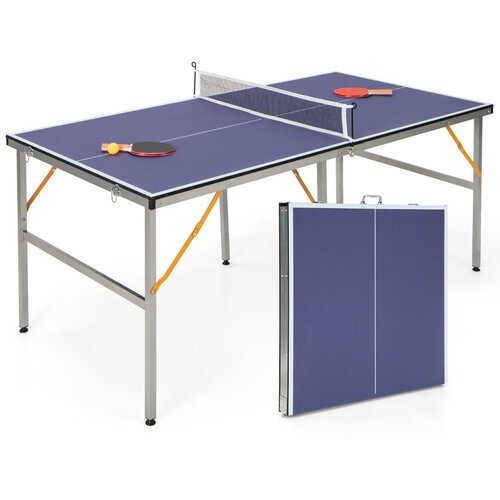  Prijenosni stol za stolni tenis s mrežom, 2 reketa i 3 loptice, mini stol za stolni tenis Cijene