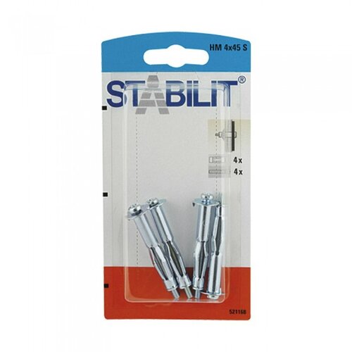 STABILIT metalna tipla za &amp;scaron;upljine HM 4 X 45 S (Promjer provrta: 8 mm, Duljina tiple: 45 mm, 4 Kom., M 4) Slike