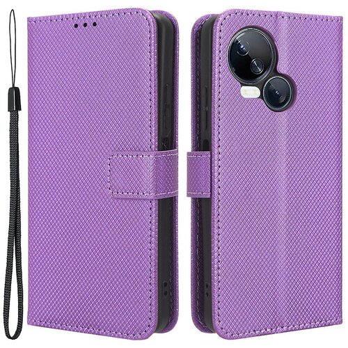 INORCO Za Tecno Spark 10 5G Folio Stojalo PU usnjena torbica za telefon z diamantno teksturo Preklopni ovitek za denarnico, (22035394) Slike