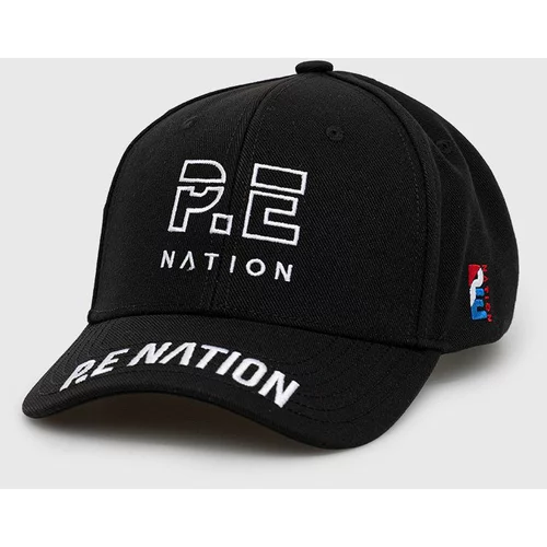 P.E Nation Kapa sa šiltom boja: crna, s aplikacijom