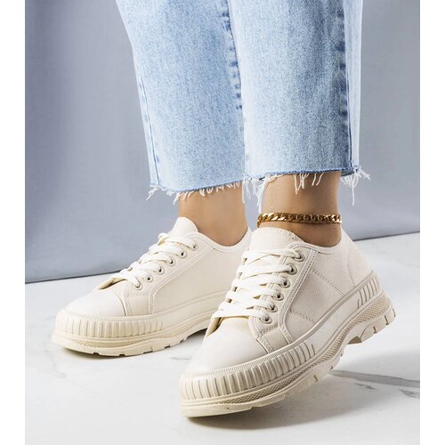 Gemre Beige platform sneakers Nichole Slike