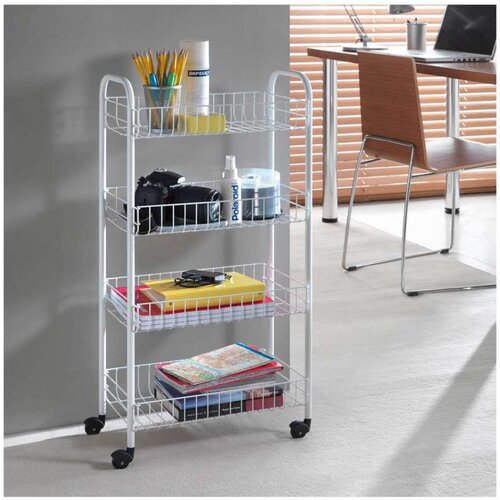 Metaltex Belo mobilno stojalo s 4 policami Pisa Slike