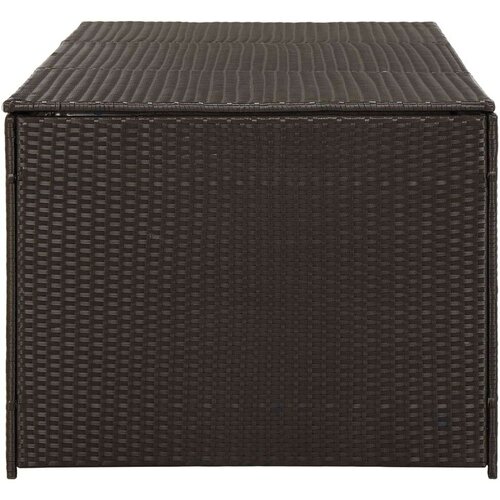 VidaXL Vrtna kutija za pohranu od poliratana 180 x 90 x 75 cm smeđa Slike