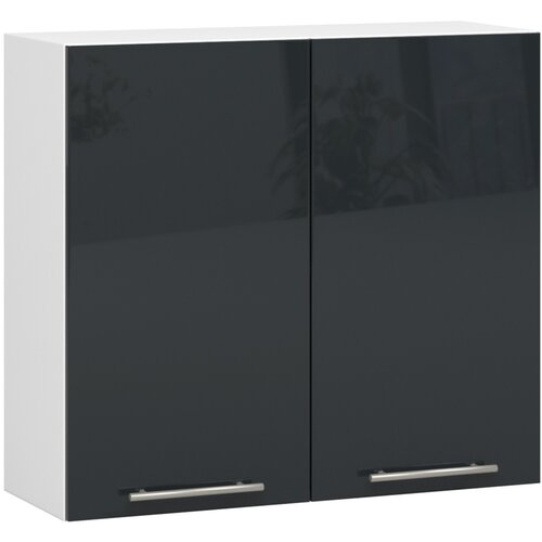 AKORD VISIČNI KUHINJSKI KABINET OLIVIA V 80cm BELO-GRAFITNI SIJAJ H720, (21713666) Cene