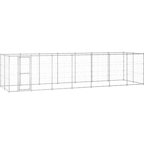  Zunanji pasji boks pocinkano jeklo 16,94 m&sup2; - - Srebrna - 74.5 - 770 x 220 x 180 cm - Cene