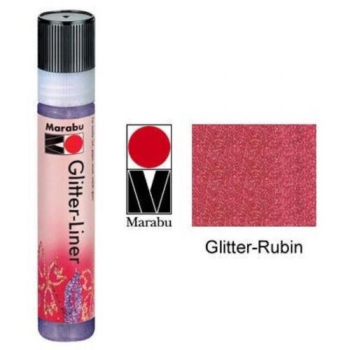 Marabu Barva v plastenki - Glitter liner 25ml rubinasto rdeča 180309538, (20386545) Cene