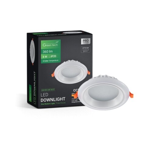 Greentech led spot ugr 6w 3cct okrugli ( DW-R03-6W-3CCT ) Cene