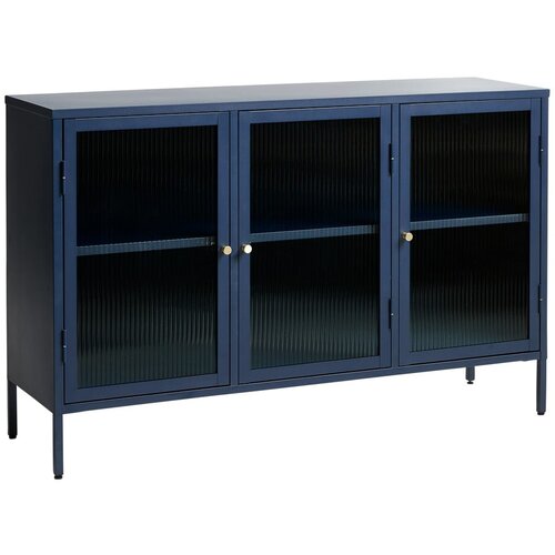 Unique Furniture Modra kovinska vitrina Unique Furniture Bronco, višina 85 cm Cene