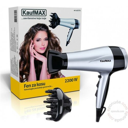 Kaufmax 2200W/sivi 425775 fen za kosu Slike