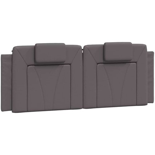 VidaXL Jastuk za uzglavlje sivi 120 cm od umjetne kože Slike