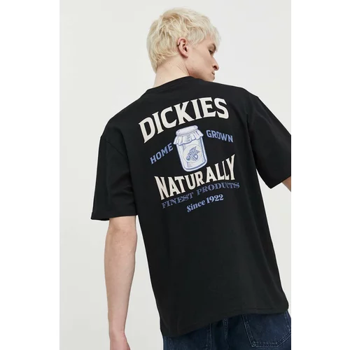 Dickies Pamučna majica ELLISTON TEE SS za muškarce, boja: crna, s tiskom, DK0A4YRM
