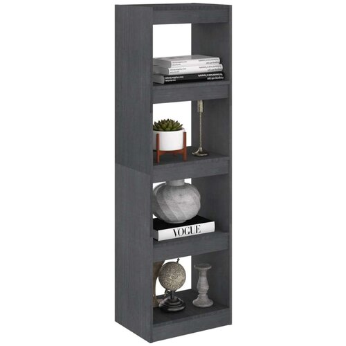 VidaXL knjižna omara za razdelitev prostora siva 40x30x135,5 cm Slike