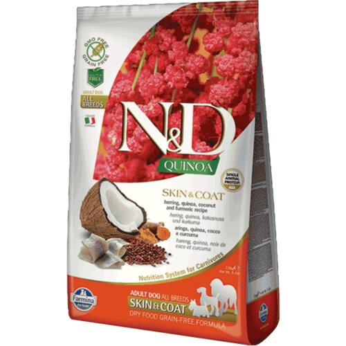 N&d Quinoa Skin & Coat, Haringa & Kokos & Kurkuma Cene