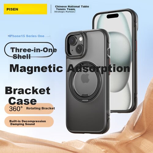  Pisen Maska za mobilni telefon iPhone 15, Crna Cene