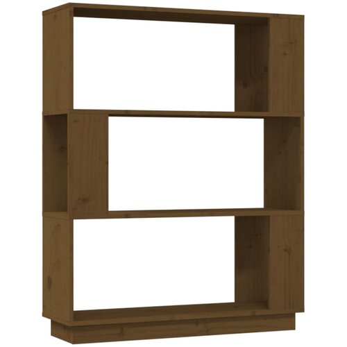 Maison Chic Knjižna omara - Knjižni regal medeno rjava 80x25x101 cm trden les, (21724716) Slike