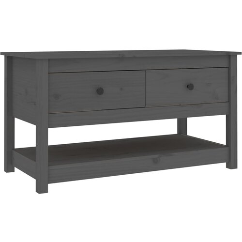 Maison Chic Klubska mizica - kavna mizica - Nizka mizica siva 102x49x55 trdna borovina, (21753158) Slike