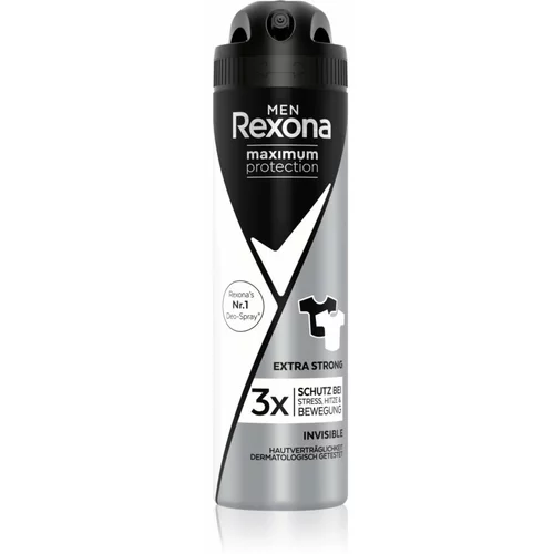 Rexona Maximum Protection Invisible antiperspirant protiv pretjeranog znojenja za muškarce Extra Strong 150 ml