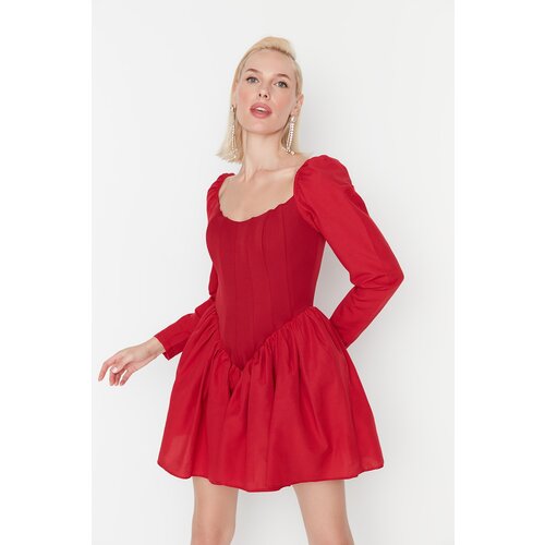Trendyol Dress - Burgundy - Skater Slike
